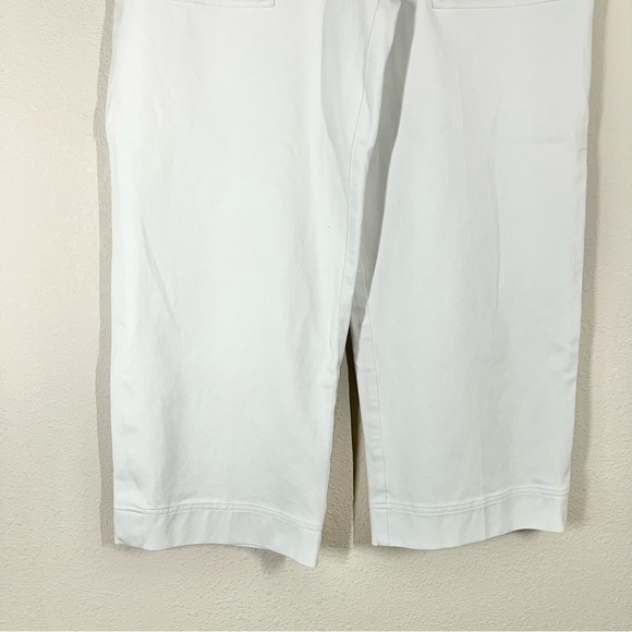 SPANX On the Go Wide Leg Crop Pants Stretch Twill White Resort Vacation XL - Picture 4 of 11
